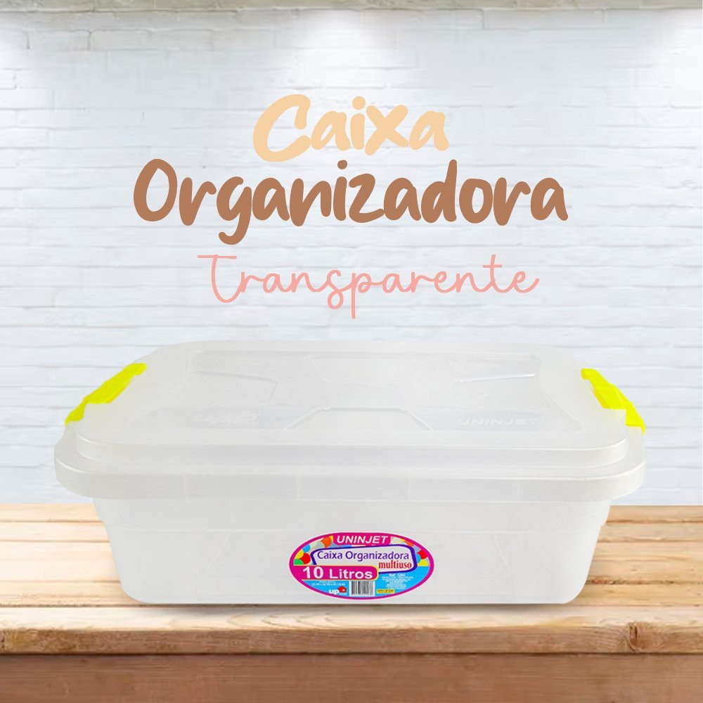 Caixa Organizadora Transparente Multiuso 10 Litros - 3