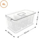 Ver imagem 3 de Kit 2 Organizadores de Geladeira 6l com 6 Cestos Plásticos Frutas Dry Coza Grande Cozinha