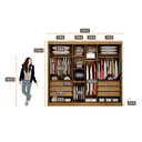 Ver imagem 3 de Guarda Roupa Casal 1 Porta Espelhada 6 Gavetas 100%mdf Diamond Cumaru Fendi - Novo Horizonte