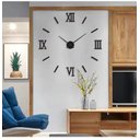 Ver imagem 1 de Relógio de Parede Gigante Alg Romanos - Preto