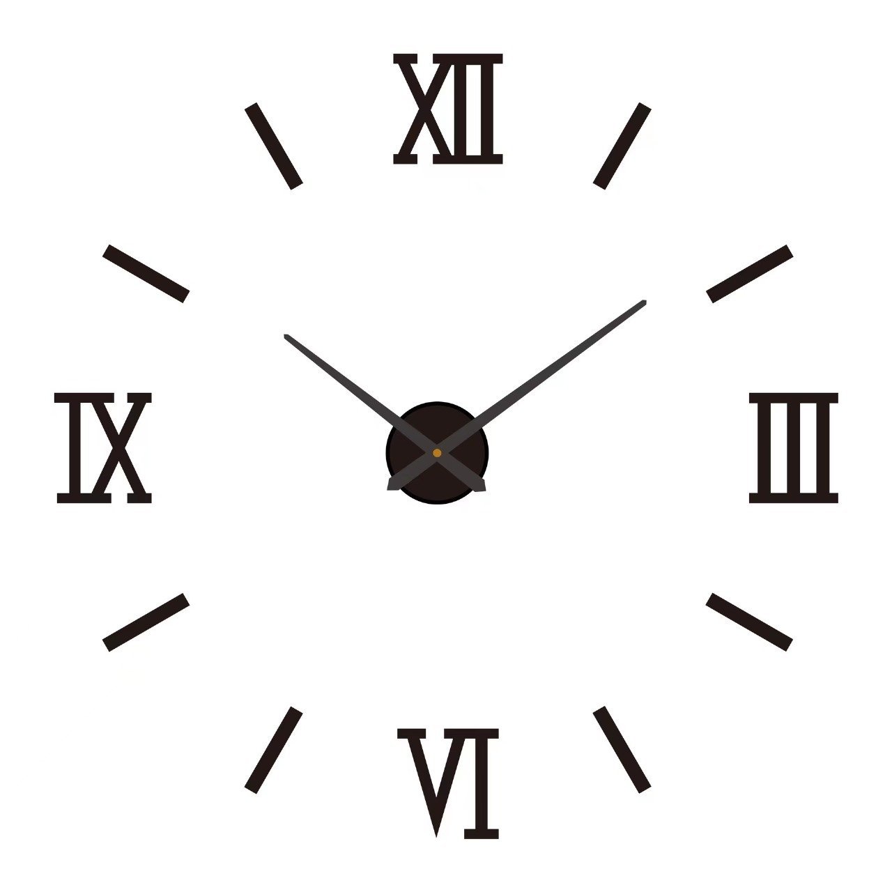 Relógio de Parede Gigante Alg Romanos - Preto - 2