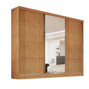 Ver imagem 1 de Guarda Roupa Casal Nature com 1 Espelho 3 Portas de Correr em MDF Nexus Bianchi - Bianchi Moveis