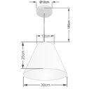 Ver imagem 2 de Lustre Pendente Cone Vivare Md-4028 Cúpula em Tecido 25/30x12cm - Bivolt - Rustico Bege - Bivolt