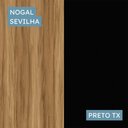 Ver imagem 3 de Mesa em L 1,50m Armário Lateral 3 Gavetas Pé Painel Ng Pr F5 Cor:nogal com Preto