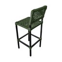 Ver imagem 4 de Kit 3 Banquetas Bistrô Balcão Elegante em Aluminio e Corda Naútica Verde Musgo - França