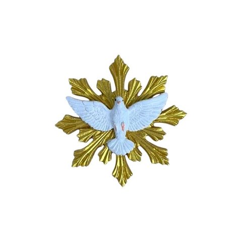 Adorno Divino Espírito Santo de Parede 7 Cm em Resina Decorativo Católico