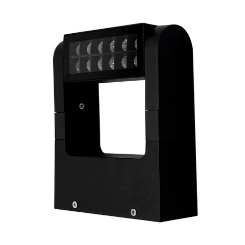 Balizador Foco Ajustável Preto Led 10w 3000k Bivolt Ip67 Embu Led