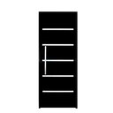 Ver imagem 1 de Porta Lambril Solara com Puxador 80 X 2.10 Preta Lado Direito - Hale