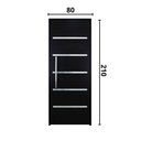 Ver imagem 4 de Porta Lambril Solara com Puxador 80 X 2.10 Preta Lado Direito - Hale
