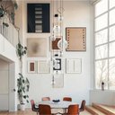 Ver imagem 3 de Lustre Pendente para Sala Pé Direito Duplo Mix Ball P7 - Branco