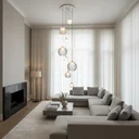 Ver mais imagens de Lustre Pendente para Sala Pé Direito Duplo Mix Ball P7 - Branco