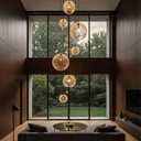 Ver imagem 3 de Lustre Pendente para Sala Pé Direito Duplo Mix Ball P7 - Branco