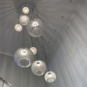 Ver imagem 5 de Lustre Pendente para Sala Pé Direito Duplo Mix Ball P7 - Branco