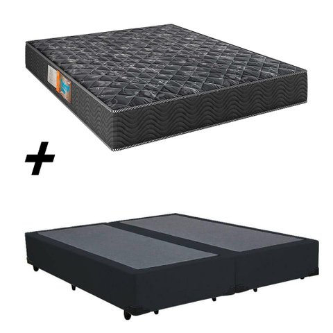 Cama Box Bipartido Casal + Colchão Portobel Verona D28 57x138x188