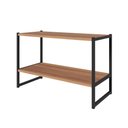 Ver imagem 4 de Nicho Parede Escritório 63cm X 28cm 2 Prateleiras F5 Office Cor:nogal com Preto