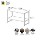 Ver imagem 2 de Nicho Parede Escritório 63cm X 28cm 2 Prateleiras F5 Office Cor:nogal com Preto