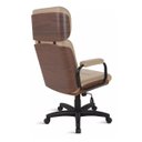 Ver imagem 3 de Cadeira Presidente Wood Bege Base Relax Acabamento em Madeira Premium