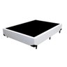 Base Cama Box Premium Corino Branco Casal 1,38 X 1,88 X 0,32 - 1
