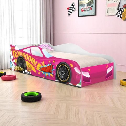 Cama Carro Kaboom Stylo Pink Solteiro