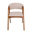 Ver imagem 4 de Cadeira de Jantar Madeira Maciça em Linho Estofada C/braço