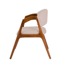 Ver imagem 5 de Cadeira de Jantar Madeira Maciça em Linho Estofada C/braço