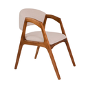 Ver imagem 3 de Cadeira de Jantar Madeira Maciça em Linho Estofada C/braço