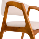 Ver imagem 6 de Cadeira de Jantar Madeira Maciça em Linho Estofada C/braço