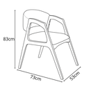 Ver imagem 7 de Cadeira de Jantar Madeira Maciça em Linho Estofada C/braço