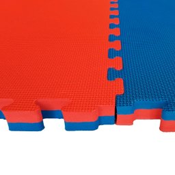 Kit 4 Pçs Tapete Tatame Eva 1x1 Academia Bicolor PRETO/CINZA 20mm - Vermelho - 3