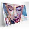 Quadro Pintura Rosto Feminino Medidas 90x60 Cm Impressão Adesivo Fotográfico - 1