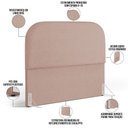 Ver imagem 4 de Cabeceira Cama Box Casal 140cm Orgânica Lanna W01 Linho Rosê - Lyam Decor