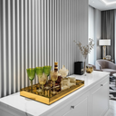 Ver imagem 1 de Bandeja Grande Dourada Espelhada Luxo Decoração