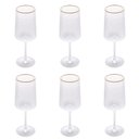 Ver imagem 1 de Conjunto de Taças de Cristal Martelado com Fio de Ouro para Vinho 6 Peças 600 ml Petra Lyor