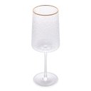 Ver imagem 2 de Conjunto de Taças de Cristal Martelado com Fio de Ouro para Vinho 6 Peças 600 ml Petra Lyor