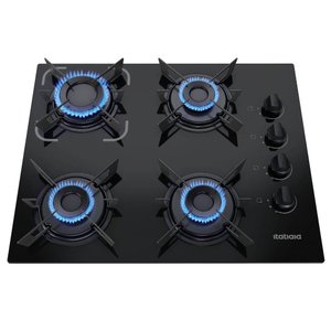 Cooktop Itatiaia Electra 4 Bocas com Mesa de Vidro Temperado e Acendimento Superautomático Preto