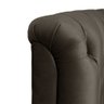 Cabeceira de Cama Box Casal 138 Cm Marselha Larhome Suede Veludo Marrom Escuro - 6