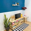 Ver imagem 4 de Rack de TV Industrial de Ferro e Madeira Style Square 3 Nichos Uno Natural e Preto