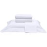 Jogo de Cama Buettner Queen Percal 1000 Fios Dobra Feita Luxo 4 Peças Branco - 1