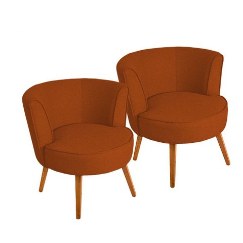 Kit 2 Poltronas Luna em Madeira de Eucalipto Movellu Home