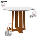 Ver imagem 3 de Mesa De Jantar Tampo Vidro Lara 100 Cm Off White Base Ypê