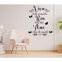 Ver imagem 1 de Adesivo de Parede Frase Viva , Ria e Ame:48 X 60 Cm