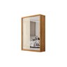Guarda-roupa Casal Riva Cinamon Touch/off White 2 Portas Deslizantes 4 Gavetas com Espelho | Liberty - 2