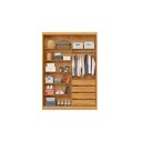 Ver imagem 4 de Guarda-roupa Casal Riva Cinamon Touch/off White 2 Portas Deslizantes 4 Gavetas com Espelho | Liberty