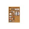 Guarda-roupa Casal Riva Cinamon Touch/off White 2 Portas Deslizantes 4 Gavetas com Espelho | Liberty - 4