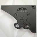 Ver imagem 6 de Par de Mão Francesa Preta Decorativa 20cm Ursinho Rei Aço para Prateleira Zarg