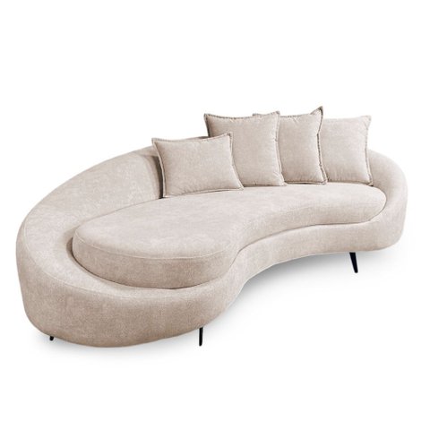 Sofá 3 Lugares 2,30m Living Orgânico Medelim - Élpis Móveis - Boucle Bege