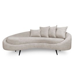 Sofá 3 Lugares 2,30m Living Orgânico Medelim - Élpis Móveis - Boucle Bege - 2