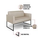 Ver imagem 6 de Sofá Namoradeira com 2 Poltronas Base Industrial Preto Marisa Veludo Luxo D03 - D’Rossi