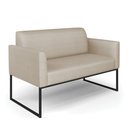 Ver imagem 3 de Sofá Namoradeira com 2 Poltronas Base Industrial Preto Marisa Veludo Luxo D03 - D’Rossi