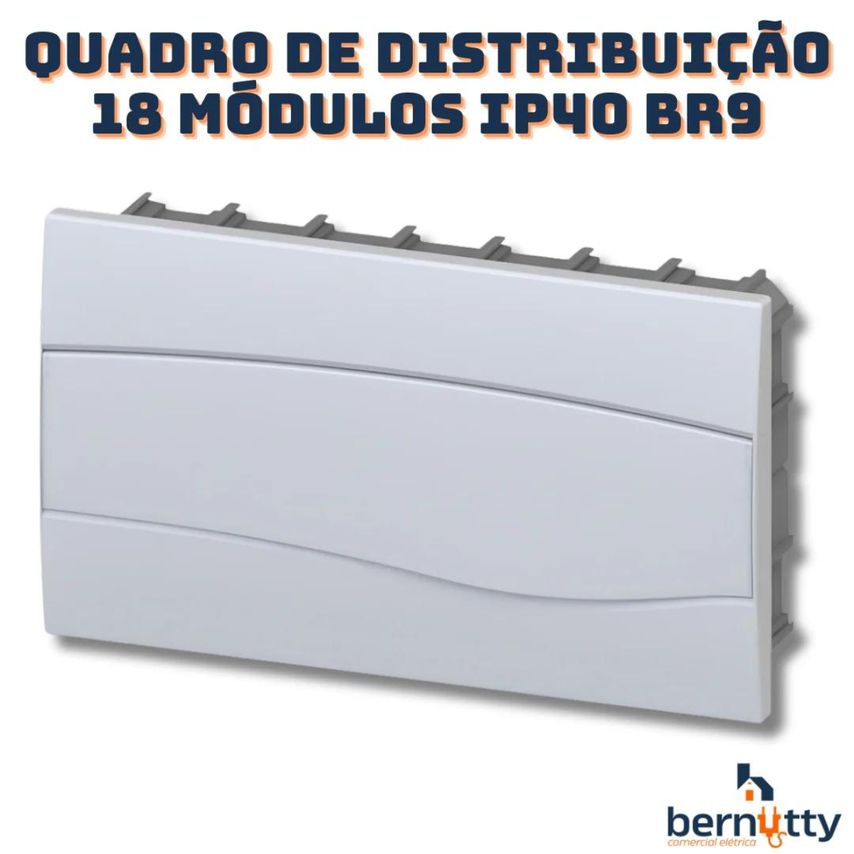 Quadro Distribuição Brum 18 Disjuntores Din Embutir Slim Antichamas Branco - 2